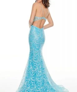 Formal Gowns Rachel Allan Prom - 7112 Scoop Sequined Trumpet Dress