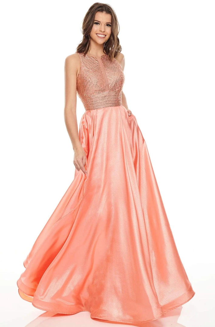 Rachel Allan Prom - 7116 Beaded Halter Organza A-Line Dress 3 Rachel Allan Prom - 7116 Beaded Halter Organza A-Line Dress