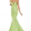 Formal Gowns Rachel Allan Prom - 7118 Deep V-Neck Mermaid Dress With Train