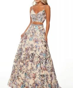 Formal Gowns Rachel Allan Prom - 7127 Sweetheart Embellished A-Line Dress