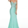 Rachel Allan Prom - 7144 Beaded V-Neck Jersey Mermaid Dress