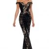Plus Size Dresses Rachel Allan Prom - 7154 Off-Shoulder Sequin Jumpsuit 1 Plus Size Dresses Rachel Allan Prom - 7154 Off-Shoulder Sequin Jumpsuit
