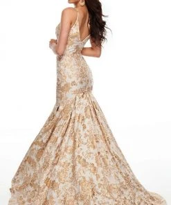 Rachel Allan Prom - 7158 Sweetheart Metallic Trumpet Dress Formal Gowns