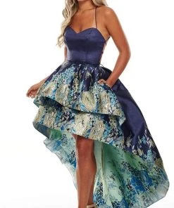 Rachel Allan Prom - 7168 Sweetheart Lace-Up High-Low A-Line Dress Formal Gowns