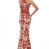 Rachel Allan Prom - 7194 Sequined Halter Neck Trumpet Dress