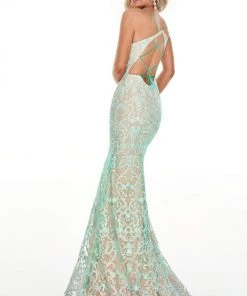 Formal Gowns Rachel Allan Prom - 7198 Embroidered Deep V-Neck Trumpet Dress 8 Formal Gowns Rachel Allan Prom - 7198 Embroidered Deep V-Neck Trumpet Dress