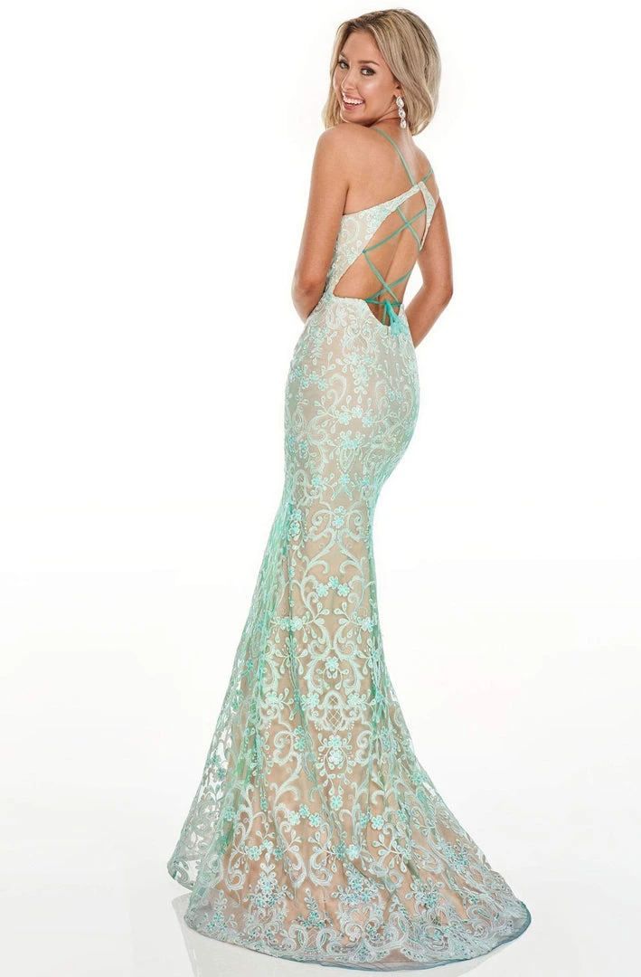 Formal Gowns Rachel Allan Prom - 7198 Embroidered Deep V-Neck Trumpet Dress 5 Formal Gowns Rachel Allan Prom - 7198 Embroidered Deep V-Neck Trumpet Dress