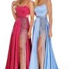 Rachel Allan Prom - 7203 Scoop Embellished Waist A-Line Dress Formal Gowns