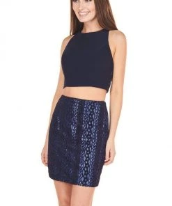 Rachel Allan Shorts - 4118 Two-Piece Jewel Short Sheath Dress Cocktail Dresses