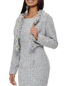 Cocktail Dresses Rachel Allan - Textured Two Piece Short Dress 50030 - 1 Pc Blue In Size 6 Available