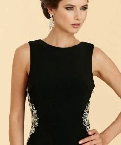 Rina Di Montella - Bejeweled Bateau Jersey Sheath Dress RD2029 8 Rina Di Montella - Bejeweled Bateau Jersey Sheath Dress RD2029
