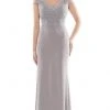 Rina Di Montella - Embroidered Faille Sheath Dress RD2718 - 1 Pc Light Mauve In Size 10 Available Formal Gowns