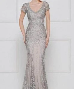 Rina Di Montella - Lace Applique Trumpet Evening Dress RD2657