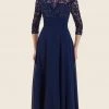 Formal Gowns Rina Di Montella - RD2626 Embellished Illusion Bateau Chiffon Dress