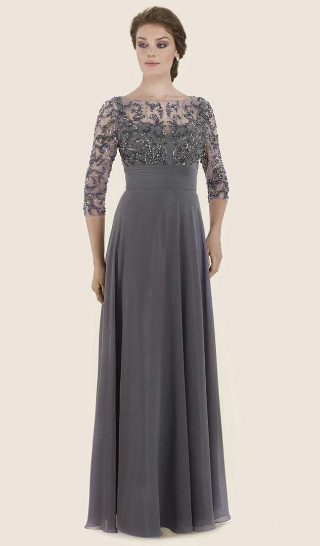 Formal Gowns Rina Di Montella - RD2626 Embellished Illusion Bateau Chiffon Dress 5 Formal Gowns Rina Di Montella - RD2626 Embellished Illusion Bateau Chiffon Dress
