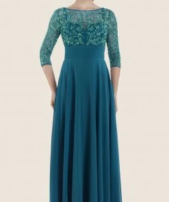 Formal Gowns Rina Di Montella - RD2626 Embellished Illusion Bateau Chiffon Dress 9 Formal Gowns Rina Di Montella - RD2626 Embellished Illusion Bateau Chiffon Dress