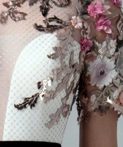 Saiid Kobeisy - 3353 Appliqued Illusion Lattice High Low Gown 7 Saiid Kobeisy - 3353 Appliqued Illusion Lattice High Low Gown