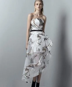 Saiid Kobeisy - 3356 Sequined Asymmetrical High Low Gown