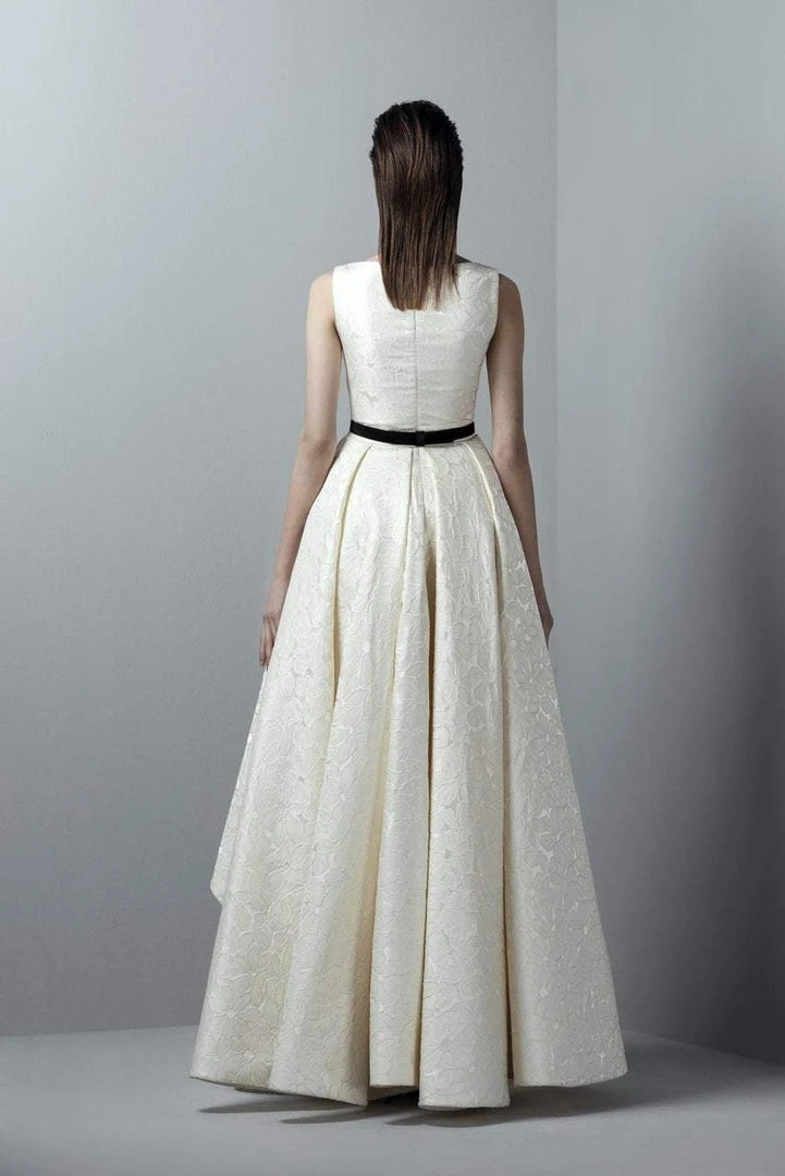 Saiid Kobeisy - 3357 Floral Brocade High Low Gown Formal Gowns 4 Saiid Kobeisy - 3357 Floral Brocade High Low Gown Formal Gowns