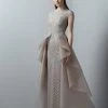 Saiid Kobeisy - 3375 Lace Illusion Bateau Dress With Overskirt Formal Gowns