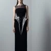 Saiid Kobeisy - 3379 Embellished Sheer Bateau Column Dress Formal Gowns