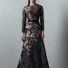 Saiid Kobeisy - 3383 Long Sleeved Floral Tulle Gown 2 Saiid Kobeisy - 3383 Long Sleeved Floral Tulle Gown