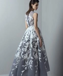 Formal Gowns Saiid Kobeisy - 3389 Sleeveless Tulle Brode High Low Gown 5 Formal Gowns Saiid Kobeisy - 3389 Sleeveless Tulle Brode High Low Gown