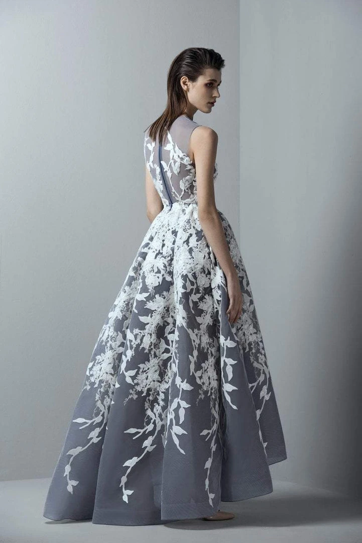 Formal Gowns Saiid Kobeisy - 3389 Sleeveless Tulle Brode High Low Gown 4 Formal Gowns Saiid Kobeisy - 3389 Sleeveless Tulle Brode High Low Gown