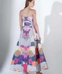 Formal Gowns Saiid Kobeisy - 3430 Strapless Multi-Colored Brocade A-line Dress