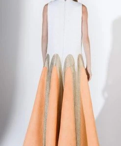 Saiid Kobeisy - 3443 Loose Fitting Brocade Long Formal Dress Formal Gowns 5 Saiid Kobeisy - 3443 Loose Fitting Brocade Long Formal Dress Formal Gowns