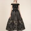Formal Gowns Saiid Kobeisy - RE3584 Embroidered Tulle Brode Bateau A-line Dress