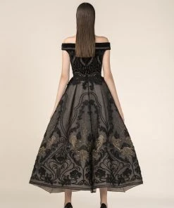 Formal Gowns Saiid Kobeisy - RE3584 Embroidered Tulle Brode Bateau A-line Dress 5 Formal Gowns Saiid Kobeisy - RE3584 Embroidered Tulle Brode Bateau A-line Dress