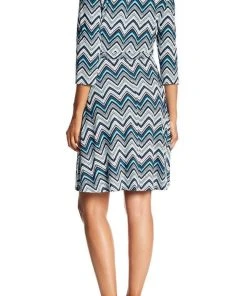Sandra Darren - 71409 Quarter Length Chevron Print Dress Cocktail Dresses