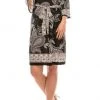 Prom Dresses Sandra Darren - 73367 Quarter Sleeve Paisley Print Jersey Dress