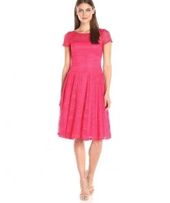 Cocktail Dresses Sangria - ADAOP1ACT Lace Illusion Bateau A-line Dress