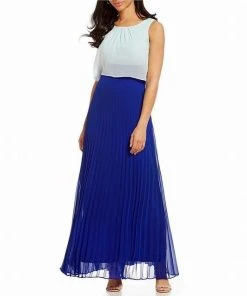 Sangria - DWKO624 Sleeveless Popover Accordion Dress 11 Sangria - DWKO624 Sleeveless Popover Accordion Dress