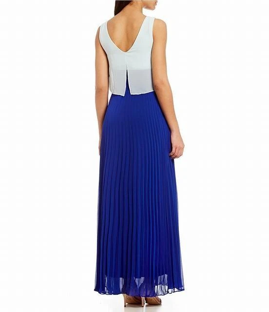 Sangria - DWKO624 Sleeveless Popover Accordion Dress 7 Sangria - DWKO624 Sleeveless Popover Accordion Dress