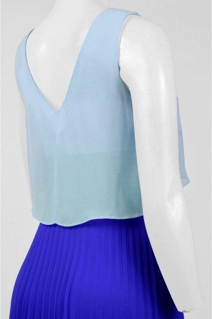 Sangria - DWKO624 Sleeveless Popover Accordion Dress 8 Sangria - DWKO624 Sleeveless Popover Accordion Dress