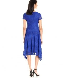 Cocktail Dresses Sangria - DXGUBEB Lace V-neck A-line Dress