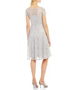 Sangria - SABZ1ACT Lace Bateau A-line Dress Cocktail Dresses 12 Sangria - SABZ1ACT Lace Bateau A-line Dress Cocktail Dresses