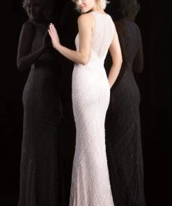 Formal Gowns Scala - 48783 Sequin Jewel Sheath Dress