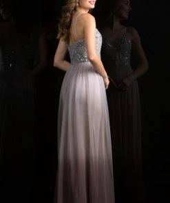 Formal Gowns Scala - 48801 Strapless Beaded Bodice Chiffon A-Line Gown