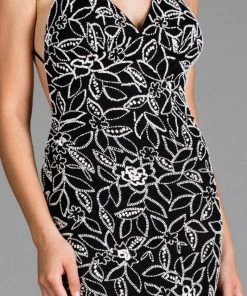 Cocktail Dresses Scala - 48881 Fitted V Neck Cocktail Dress With Open Back 9 Cocktail Dresses Scala - 48881 Fitted V Neck Cocktail Dress With Open Back