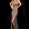 Formal Gowns SCALA E01015 Strapless Beaded Pageant Gown