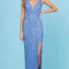 Formal Gowns SCALA - Sequined Scoop Back Prom Gown 60287 - 1 Pc Periwinkle In Size 2 Available 2 Formal Gowns SCALA - Sequined Scoop Back Prom Gown 60287 - 1 Pc Periwinkle In Size 2 Available