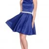 Shail K 4018 Sleeveless Jeweled Waist Cocktail Dress - 1 Pc. Navy In Size 2 Available Cocktail Dresses
