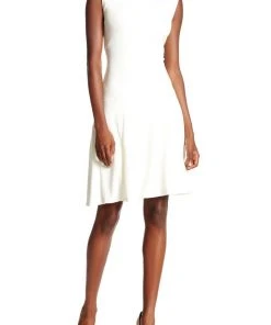 Sharagano - HW4S11GY5 Pleated Jewel A-line Dress Cocktail Dresses