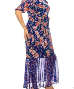 Plus Size Dresses Shelby & Palmer - M602 Bateau A-Line Long Dress
