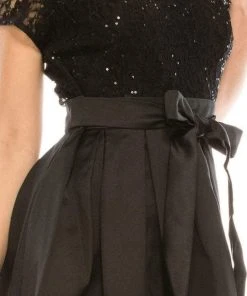 SLNY - 9119171 Short Sleeve Lace Tea Length 7 SLNY - 9119171 Short Sleeve Lace Tea Length