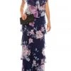 SLNY - 9171432 Floral Print V-neck Sheath Dress Formal Gowns 1 SLNY - 9171432 Floral Print V-neck Sheath Dress Formal Gowns